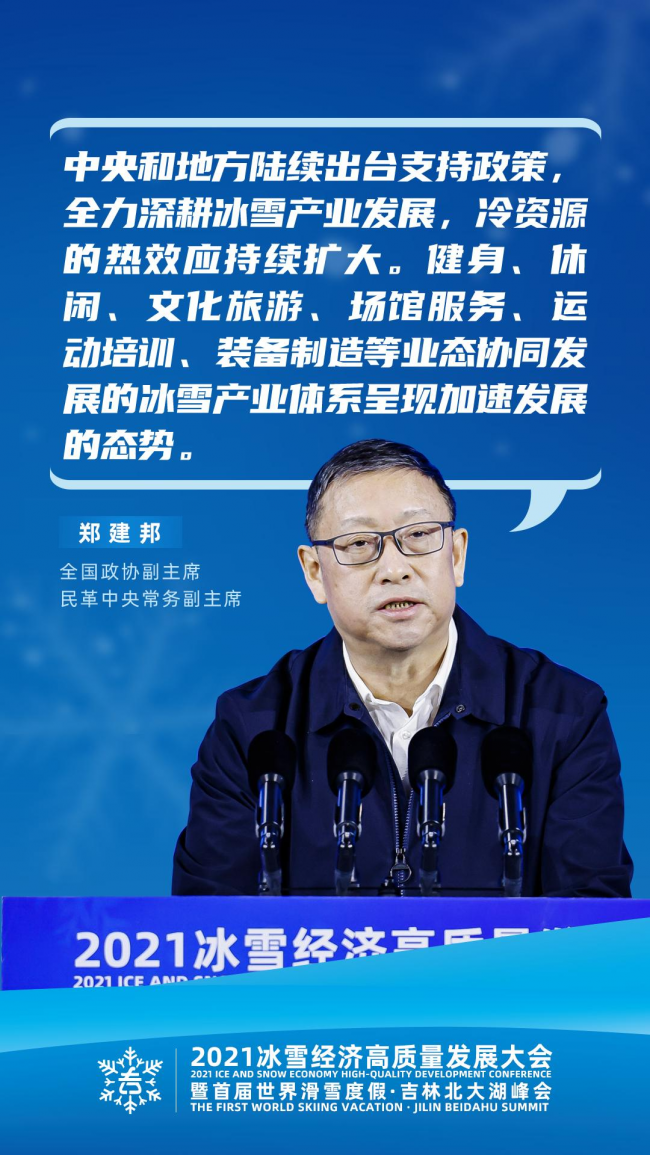 嘉宾金句集锦||2021冰雪经济高质量发展大会暨首届世界滑雪度假•吉林北大湖峰会